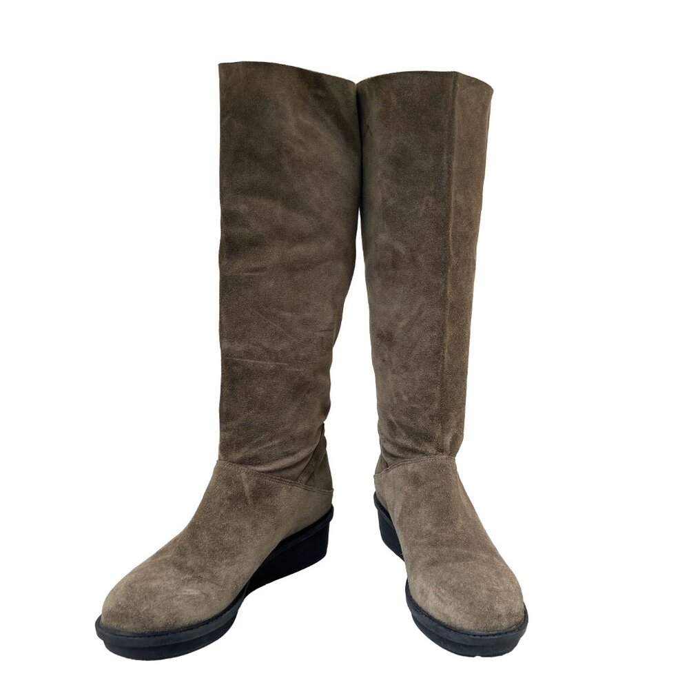 Eileen Fisher Grey Suede Tall Boots 7.5